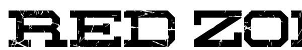 Red Zone font preview